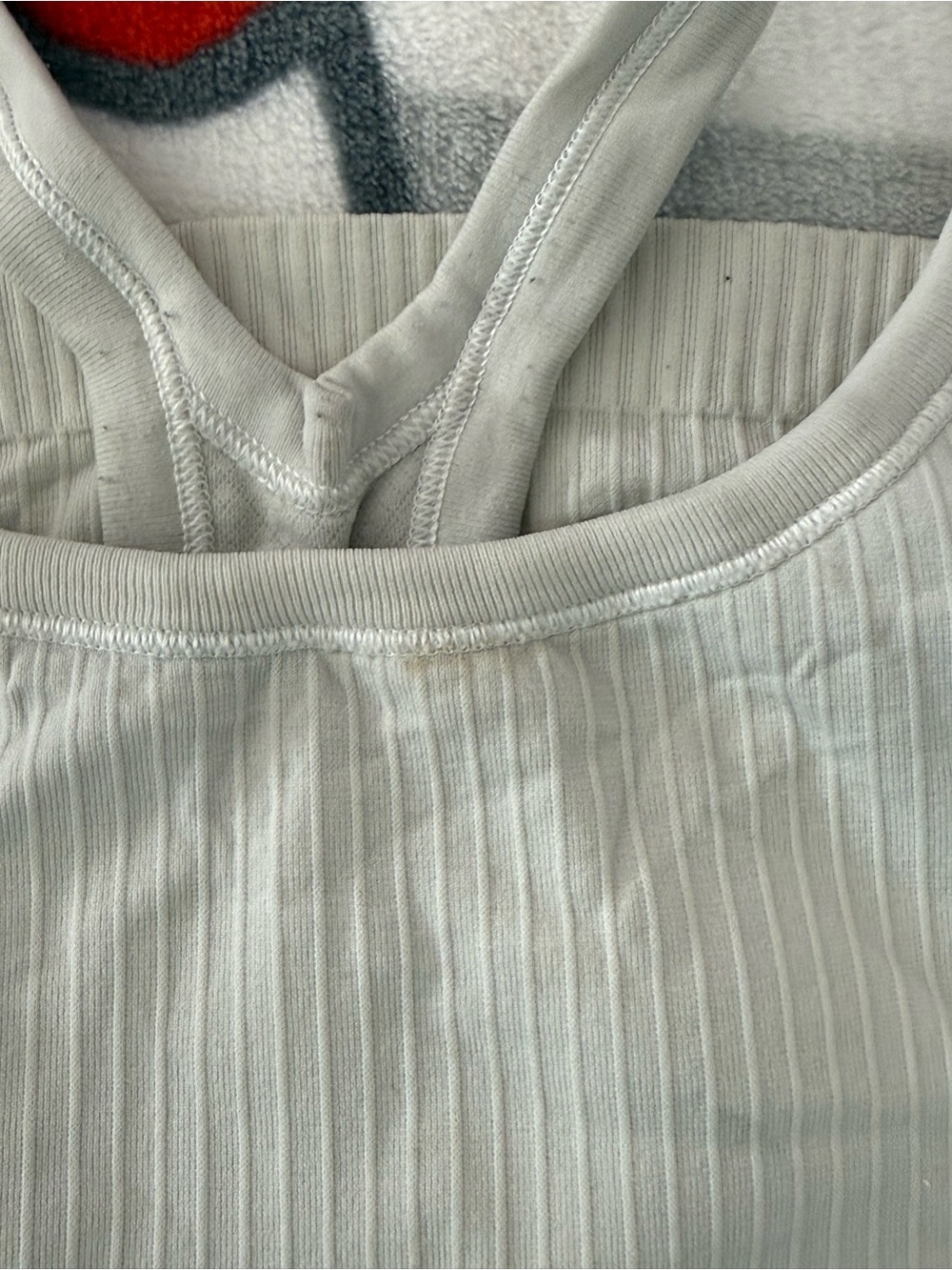 lululemon athletica White Ribbed Racerback Tank - Picture 4 of 5
